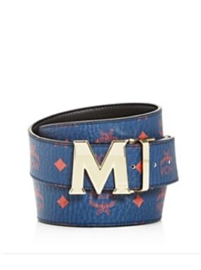 MCM Men’s Claus Reversible Belt Blue Red Size 32